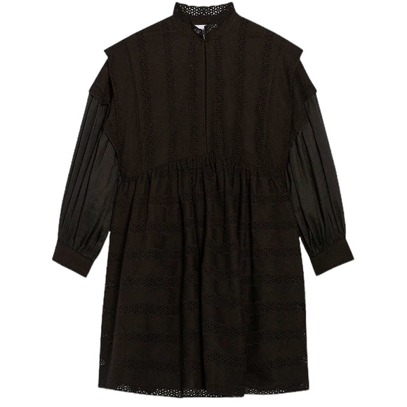 Claudie Pierlot Russe Puff-sleeve cotton mini dress like new condition - Picture 5 of 16